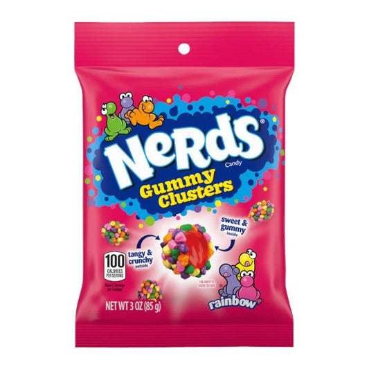 Nerds Gummy Clusters Rainbow Peg Bag 3oz (85g) - Central Sweet Supply