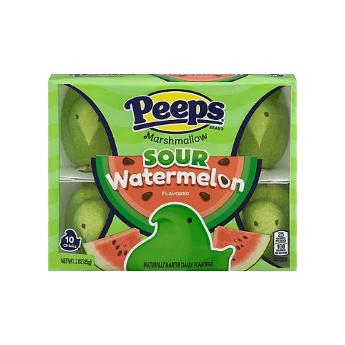 Peeps Marshmallow Bunnies Sour Watermelon Chicks 10ct (85g) - Central Sweet Supply
