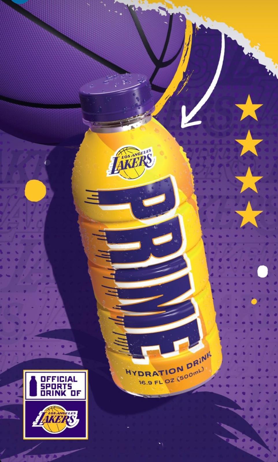Prime Hydration LA Lakers (500ml) - Central Sweet Supply