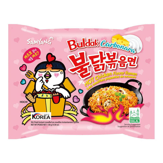 Samyang Carbonara Hot Chicken Flavour Ramen (130g) - Central Sweet Supply
