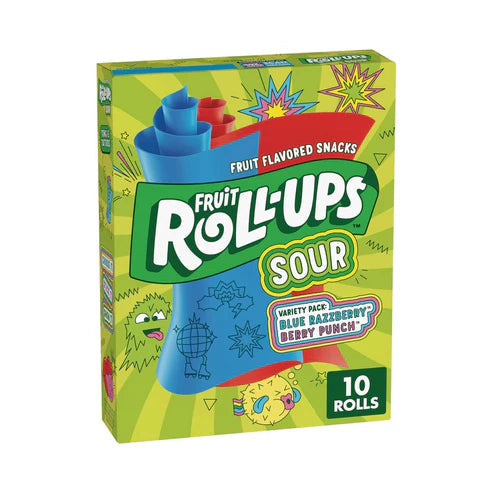Sour Fruit Roll Ups Betty Crocker (Full Box of 10) - Central Sweet Supply