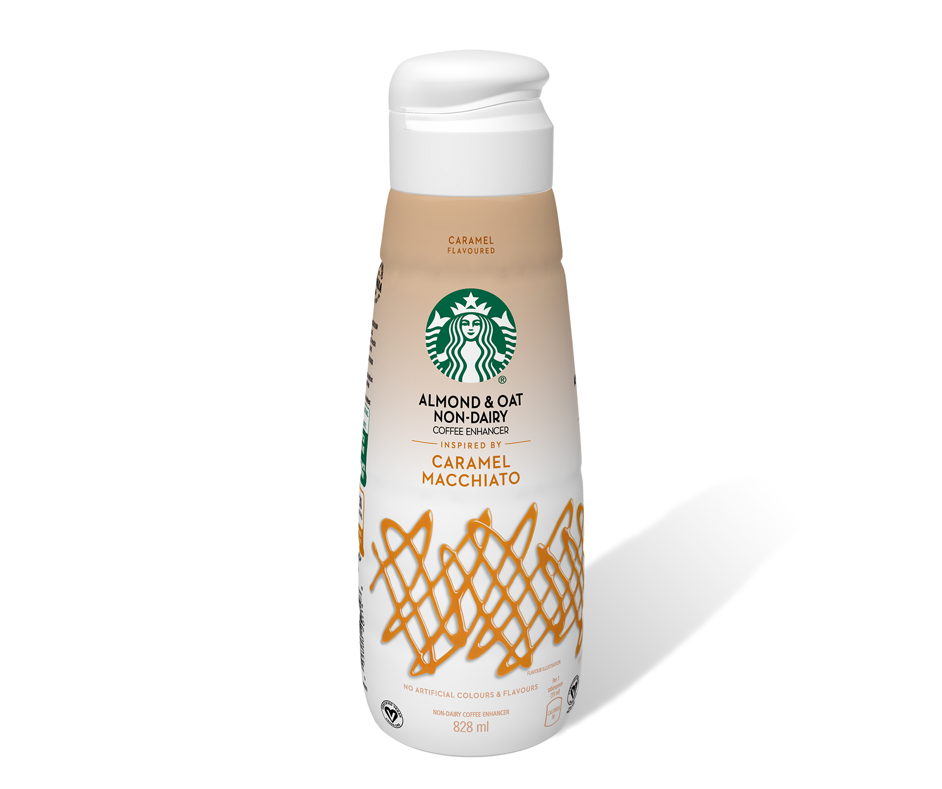 Starbucks Coffee Creamer Almond & Oat Caramel Macchiato (28oz) - Central Sweet Supply