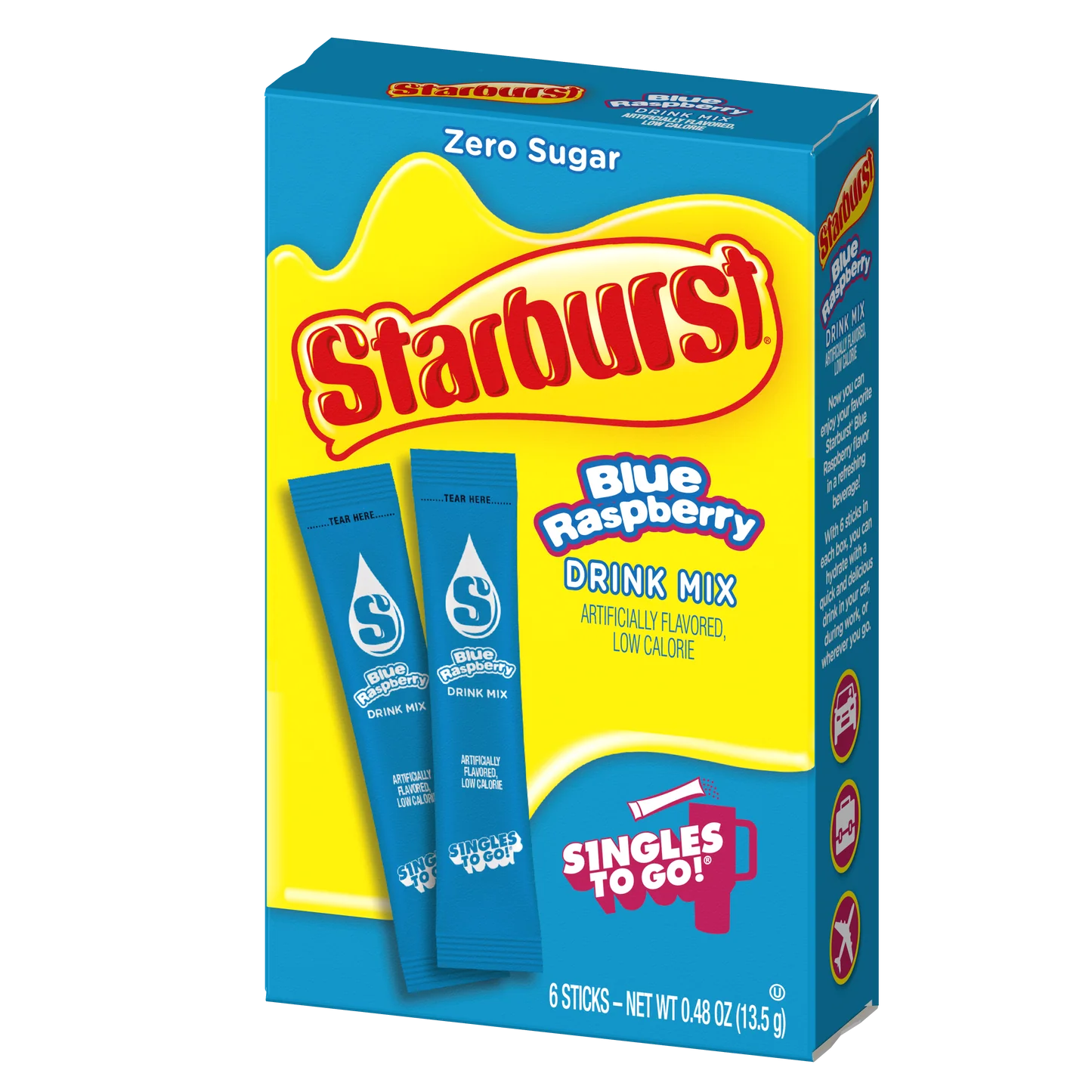 Starburst Blue Raspberry Drink Mix - 0.48oz - Central Sweet Supply