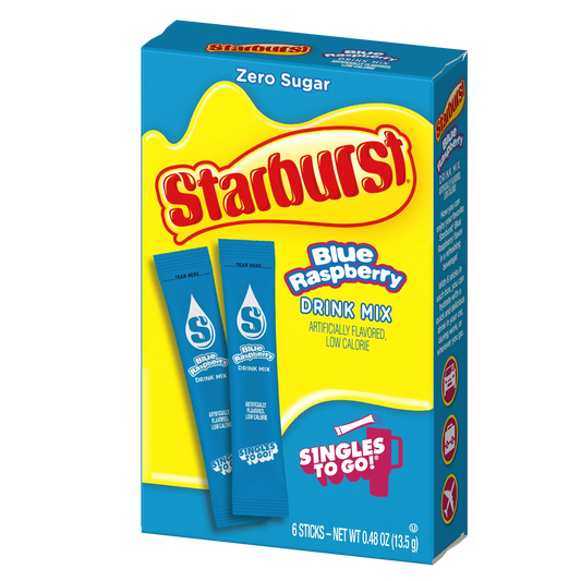 Starburst Blue Raspberry Drink Mix - 0.48oz - Central Sweet Supply