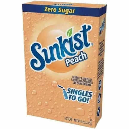 Sunkist Peach Drink Mix - 0.53oz - Central Sweet Supply