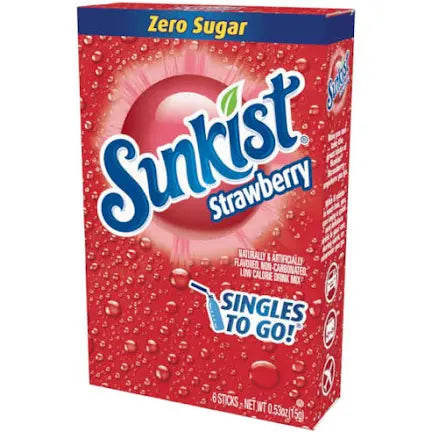 Sunkist Strawberry Drink Mix - 0.53oz - Central Sweet Supply